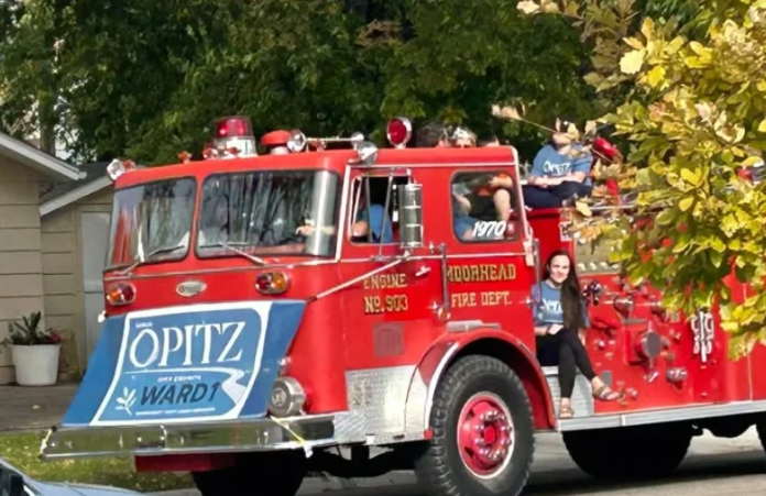 Moorhead City Council candidate Sarah Opitz’s use of fire truck during parade goes to a hearing — Wahpeton Government news